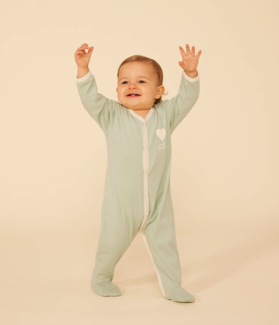 Pyjama bébé en coton vert HERBIER