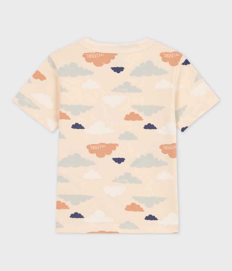 T-shirt met print en korte mouwen voor jongens ecru/multicouleur