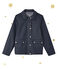 Veste esprit tailleur femme. Petit bateau x Marie-Agnès Gillot bleu SMOKING