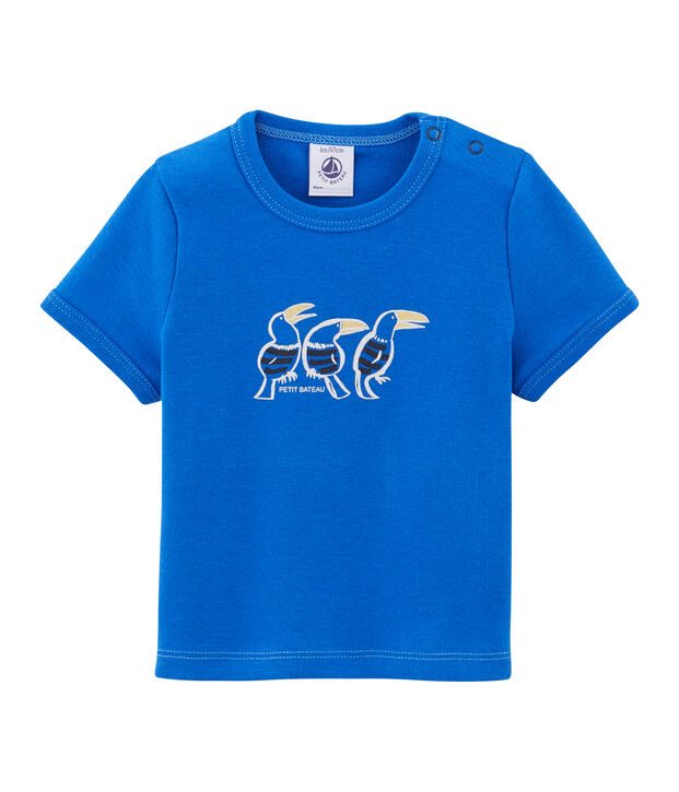 Effen T-shirt baby jongen blauw