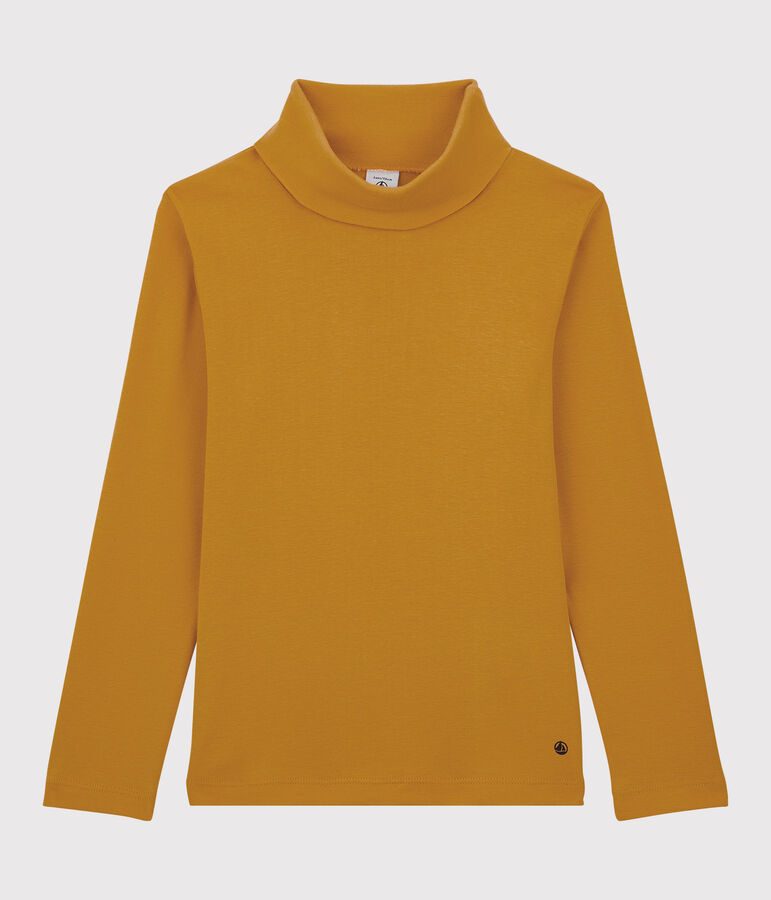 Sous-pull en coton enfant fille / gar&ccedil;on jaune