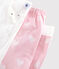 Pyjama fille-femme en coton blanc MARSHMALLOW/rose MINOIS