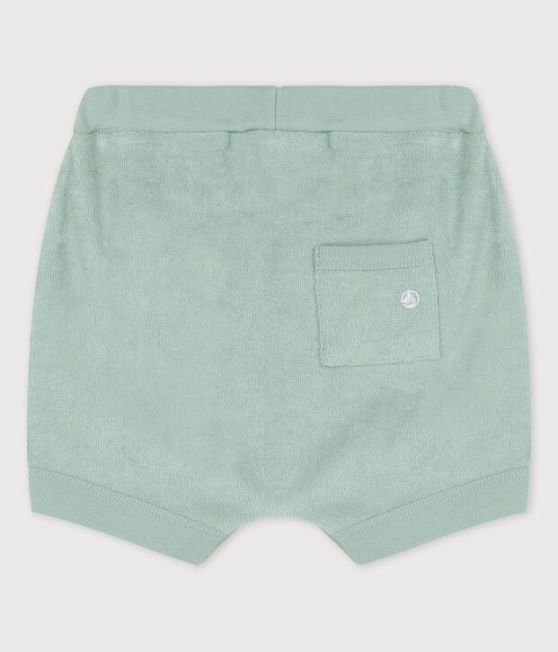 Short en bouclette &eacute;ponge b&eacute;b&eacute; vert
