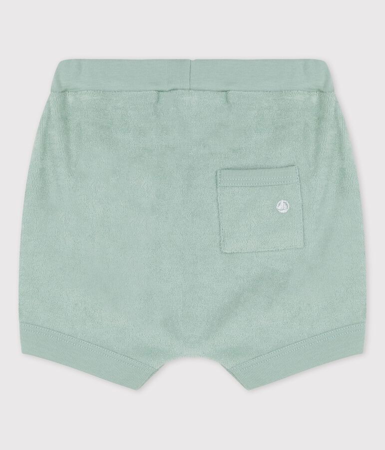 Short en bouclette &eacute;ponge b&eacute;b&eacute; vert