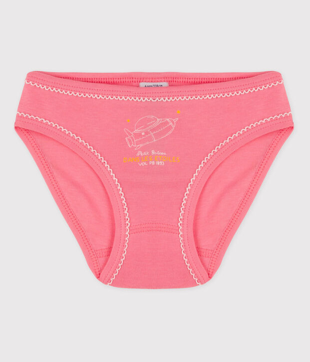 Katoenen meisjesslip roze