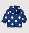 Coupe-vent chaud en polyester recyclé bébé bleu MEDIEVAL/blanc MARSHMALLOW