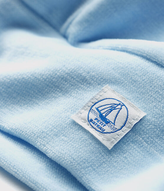 Bonnet naissance bébé en velours bleu TOUDOU