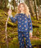 Pyjama champignon en molleton enfant bleu MEDIEVAL/blanc MULTICO