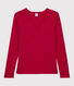 T-shirt col V iconique en coton Femme