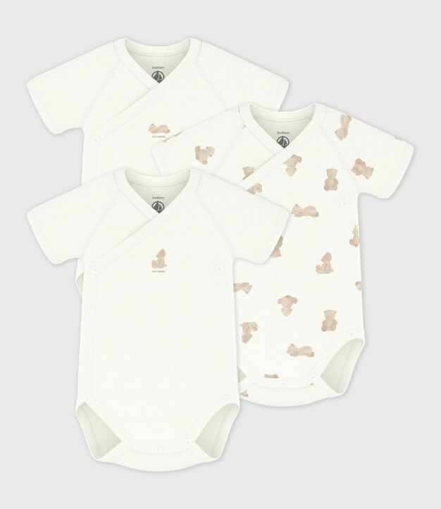 Set van katoenen babyrompertjes met print en korte mouwen multicouleur