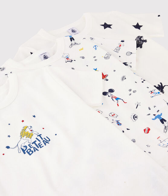 Lot de 3 tee-shirts manches courte imprimé festif petit garçon variante 1