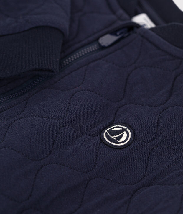 Gilet en tubique enfant gar&ccedil;on bleu marine