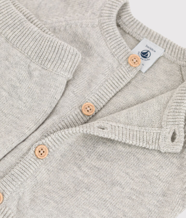 Tweedelig setje van tricot uit wol en katoen grijs