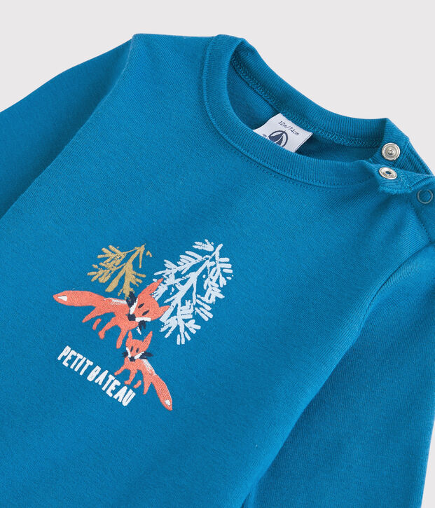Tee-shirt en coton b&eacute;b&eacute;. bleu