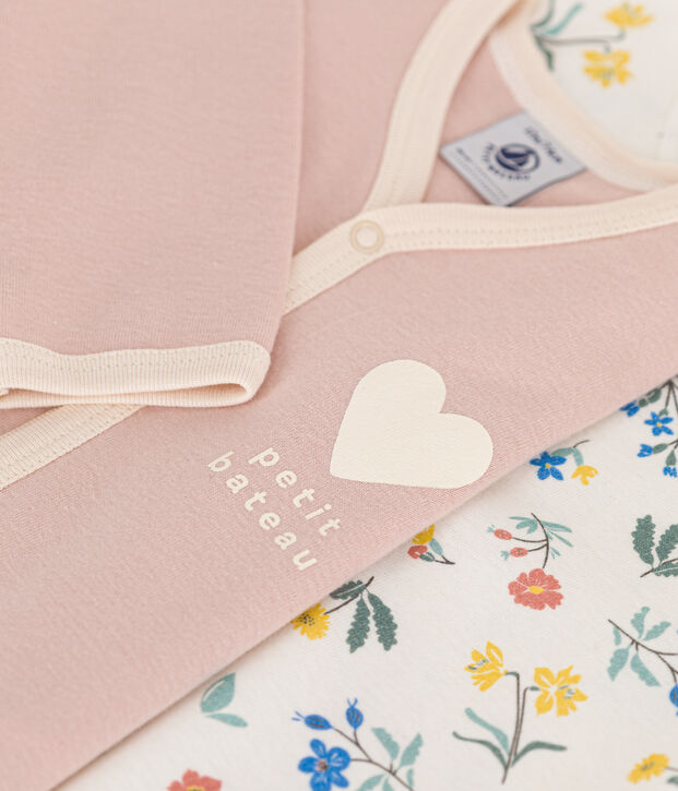 Setje met 2 katoenen babypyjama's multicouleur