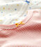 Lot de 2 combicourts coeurs bébé en coton biologique. variante 1