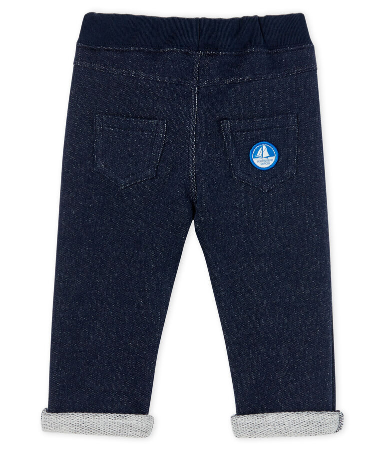 Broek van molton babyjongen blauw