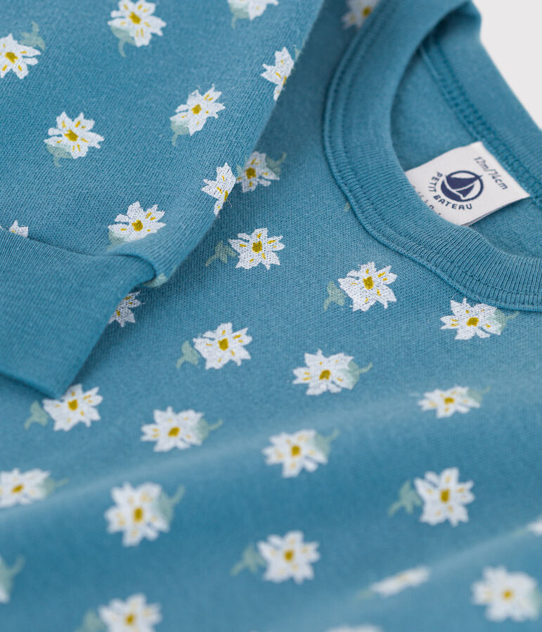 Sweatshirt en jersey &eacute;pais b&eacute;b&eacute; bleu/multicouleur