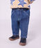 Pantalon b&eacute;b&eacute; en denim uni bleu