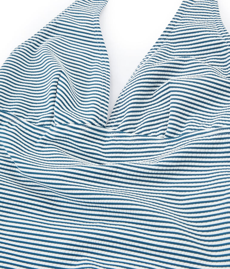 Maillot de bain 1 pi&egrave;ce femme vert PINEDE/blanc MARSHMALLOW