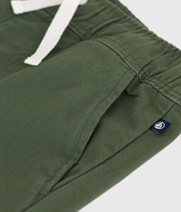 Broek van katoenen stof voor jongens groen