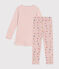 Fluwelen nachthemd voor kinderen. roze SALINE/wit MULTICO