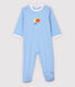 Babyblauw gestreepte pyjama van katoen met fruit