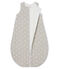 Fluwelen trappelzak babyjongen grijs BELUGA/wit MARSHMALLOW