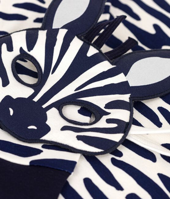 Katoenen verkleedpyjama met zebraprint voor kinderen blauw MILK/ SOIR