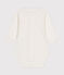 Katoenen body met lange mouwen en kraagje voor baby's wit MARSHMALLOW