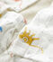 Ensemble 3 pièces imprimé singes en tubique bio bébé blanc MARSHMALLOW/blanc MULTICO