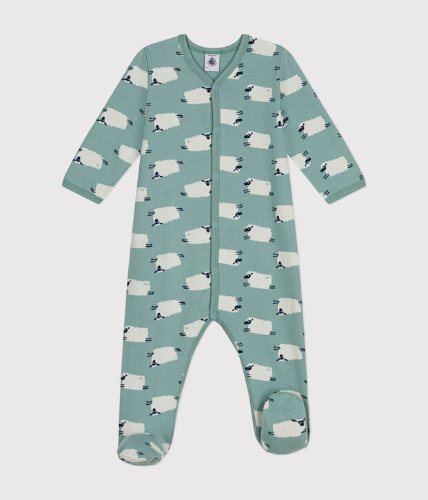 Pyjama en molleton gratt&eacute; imprim&eacute; for&ecirc;t b&eacute;b&eacute; vert/multicouleur