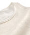 Tanktop voor vrouwen van geïriseerd linnen wit MARSHMALLOW/roze COPPER