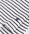 L'ICONIQUE, dames-T-shirt met rolkraag in katoen wit MARSHMALLOW/blauw SMOKING