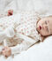 Fluwelen trappelzak baby's wit MARSHMALLOW/wit MULTICO