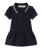 Robe bébé fille bleu SMOKING/blanc FETA