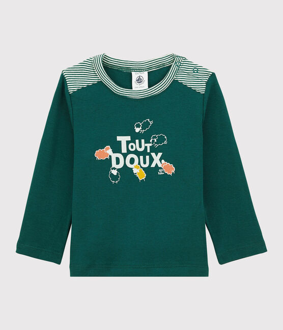 Katoenen T-shirt baby. groen PINEDE