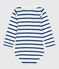 Body bébé en coton col polo rayé bleu MILK/ OLYMPIC