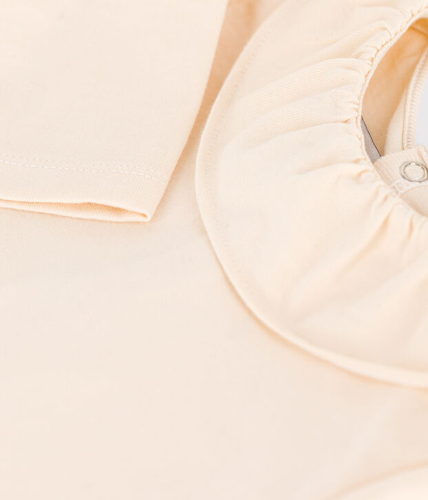 Blouse manches longues en jersey b&eacute;b&eacute; &eacute;cru