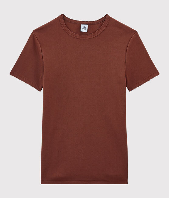 Iconisch katoenen T-shirt met ronde hals voor Dames oranje MADRAS