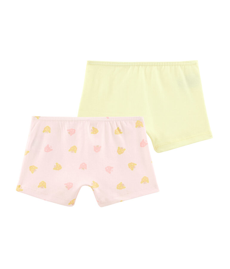 Duo de shorties petite fille multicouleur