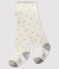Maillot met stippen baby meisje wit MARSHMALLOW/grijs ARGENT