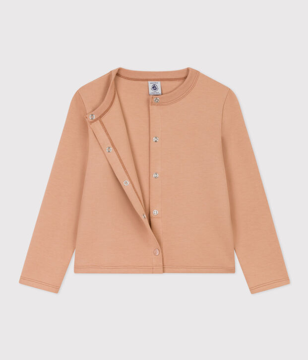 Vest voor meisjes in katoen beige