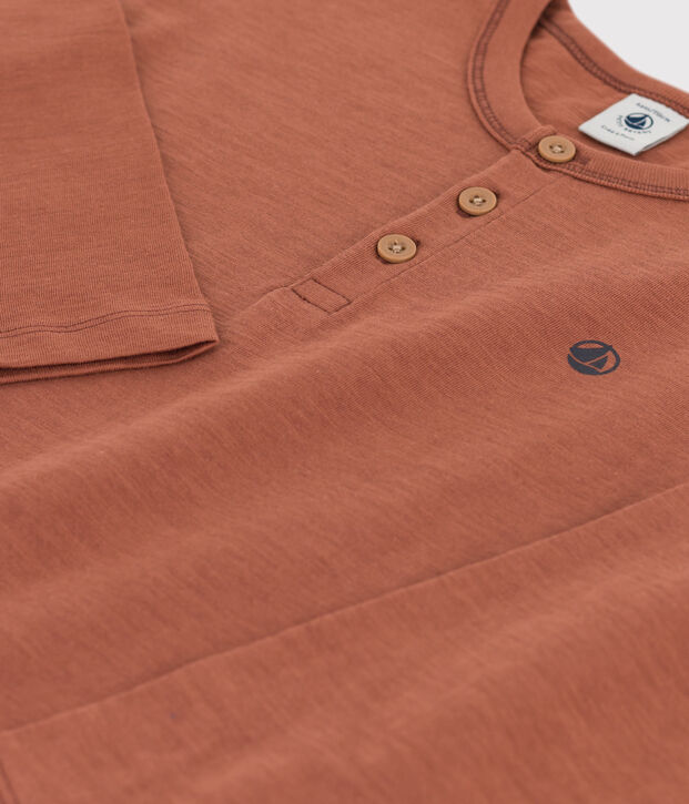 Jongens-T-shirt met lange mouwen bruin