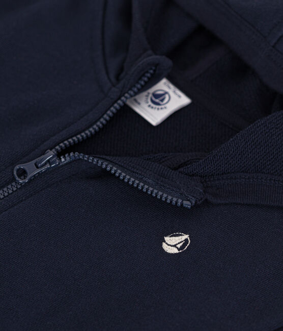 Sweatshirt met kap in molton voor baby. blauw SMOKING