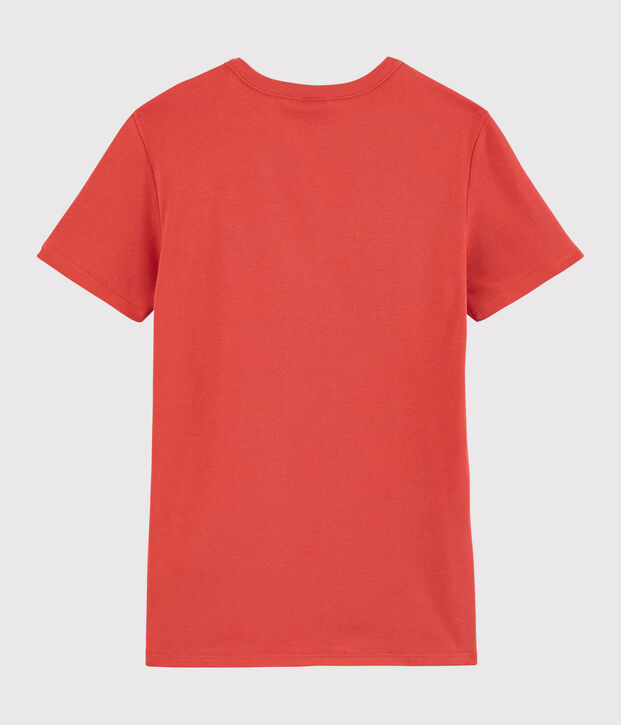 Iconisch katoenen Dames T-shirt met ronde hals oranje