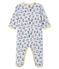 Dors bien bébé garçon en côte gris POUSSIERE/blanc MULTICO