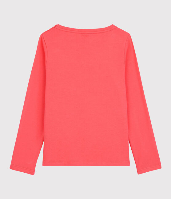 Tee-shirt manches longues en coton enfant fille orange PEACHY