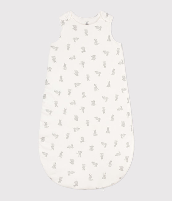 Katoenen babytrappelzakje met konijntjes TOG 2 wit MARSHMALLOW/grijs GRIS