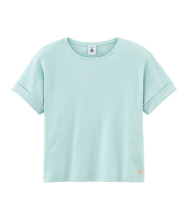 Tee-shirt &agrave; manches courtes enfant fille bleu